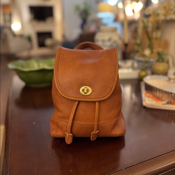 ๐ค VINTAGE COACH LEATHER DAYPACK BRITISH TAN! - Picture 4 of 14